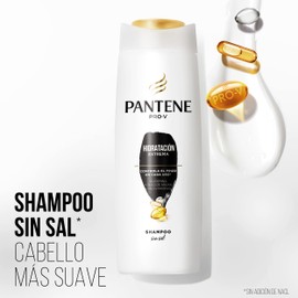 Pantene - Shampoo Hidratación Extrema, con Aceite de Argan y Glicerina, Control del Frizz, Shampoo sin sal, 500 ml