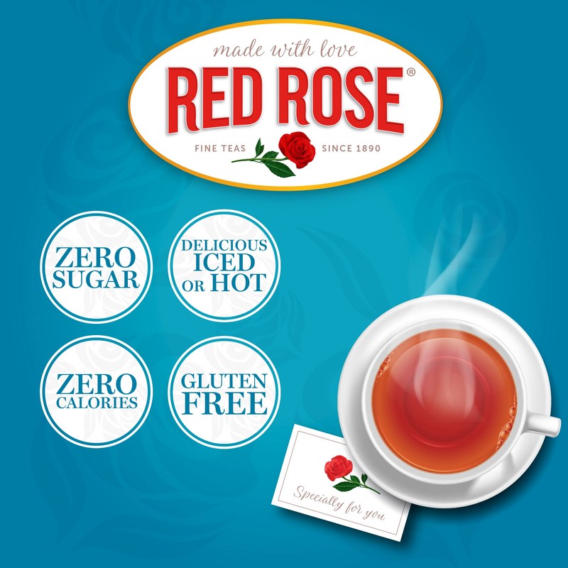 Red Rose Decaffeinated Tea, 48 Count (Pack of 4)