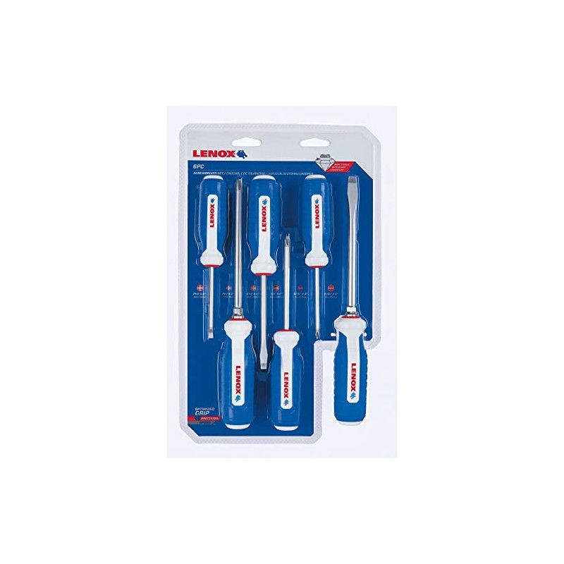 LENOX Tools Screwdriver Set, Simulated Diamond, 6-Piece (LXHT60904)