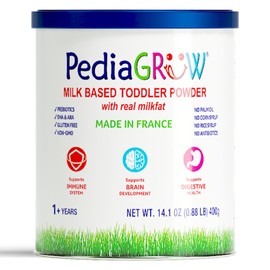 PediaGROW Toddler Nutritional Milk Powder, Made in France, Grass-Fed Milk with DHA & Iron, Growth & Immune Support, Non-GMO, Clean Label Project Certified - Toddler Formula, 12-36 Months+