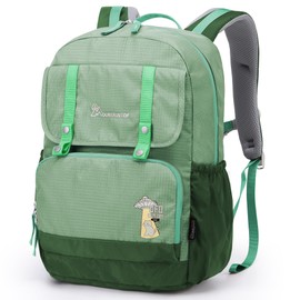 MOUNTAINTOP Children's Backpack Girls Boys Backpack Kids School Backpack Girls Boys School Bag for School 20L, Green-20l