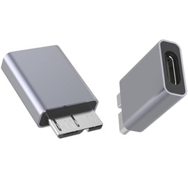 USB C to Micro B Adapter, 2-Pack Type C to Micro B Converter for Hard Drive, External Portable SSD HDD