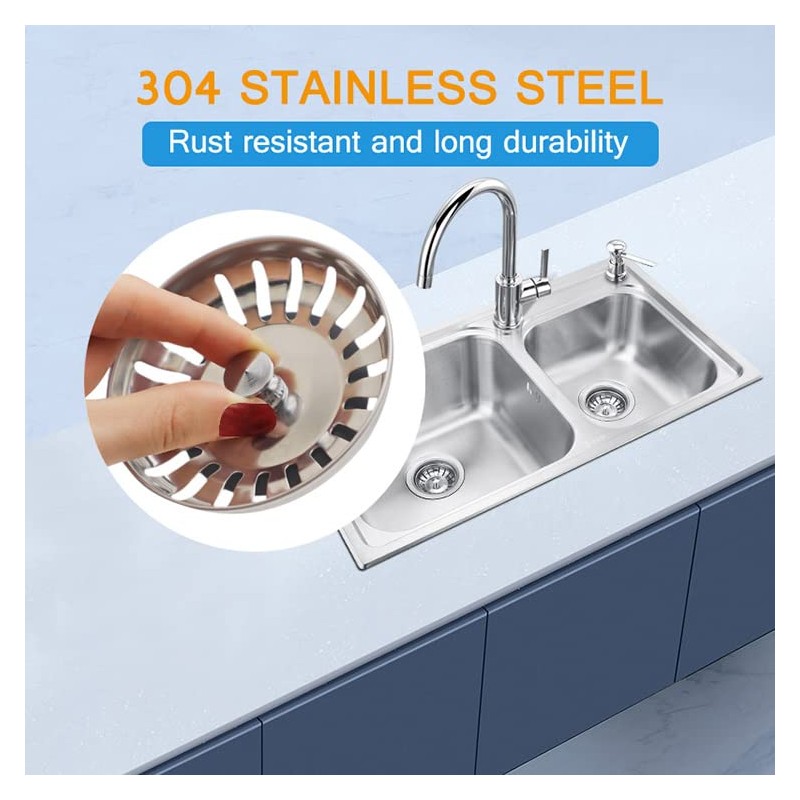 Bevy Designs Bathroom Sink Plug, Kitchen Sink Strainer | Universal