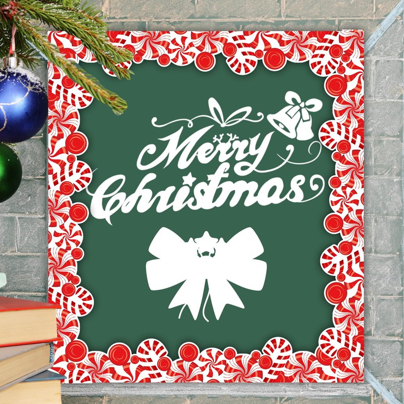 69ft Christmas bulletin board decorations, Peppermint bulletin Board Border Trim,