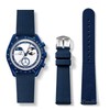 REBANDACE Strap for Moonswatch Watch,Universal 20mm Silicone Band Compatible Omega
