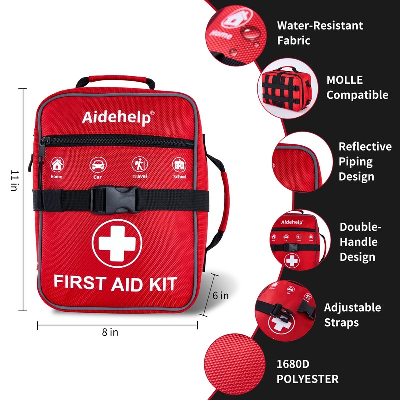 520 Pieces Premium First Aid Kit - Large Emergency Medical