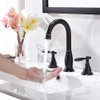 2 Handle 3 Hole 8 Inch Widespread Bathroom Faucet with