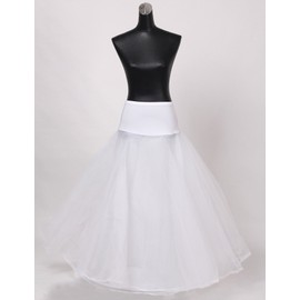 HIMRY Design Quality 1 Hoop Petticoat Underskirt, 1 Hoop, 2 Layers, with Lace, One Size, Suitable for Size XS, Size S, Size M, Size L, Size XL, Size XXL, White, KXB-0019