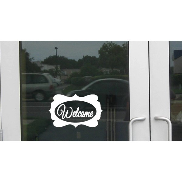 EZSTIK Welcome Fancy J878 8 inch wide Sticker business store