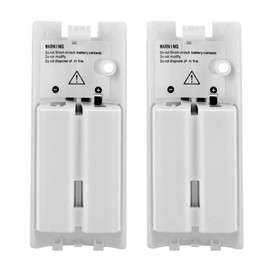 Wii Batteries Pack Rechargeable for Wii Controller, 2 Pack Rechargeable Batteries for Wii U and Replaceable for WiiU Remote Controller White