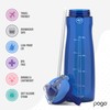 Pogo BPA-Free Tritan Plastic Water Bottle with Soft Straw, 40