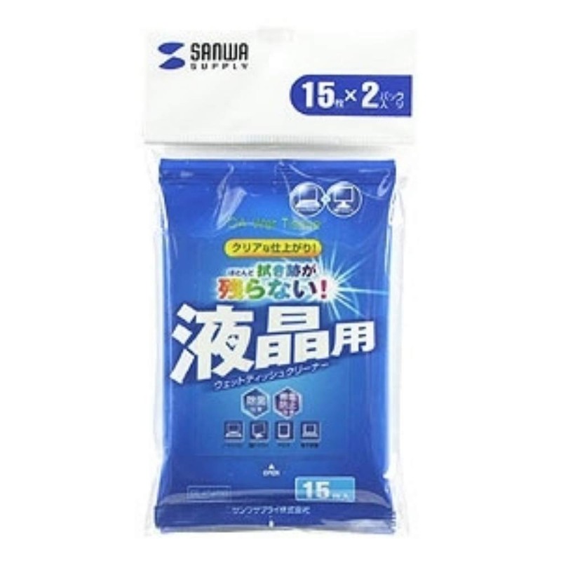 Sanwa Supply CD-WT4P30 OA Wipes (For LCD)