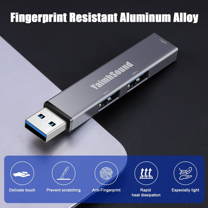 USB to USB Adapter,USB A to USB A, 3-Port USB
