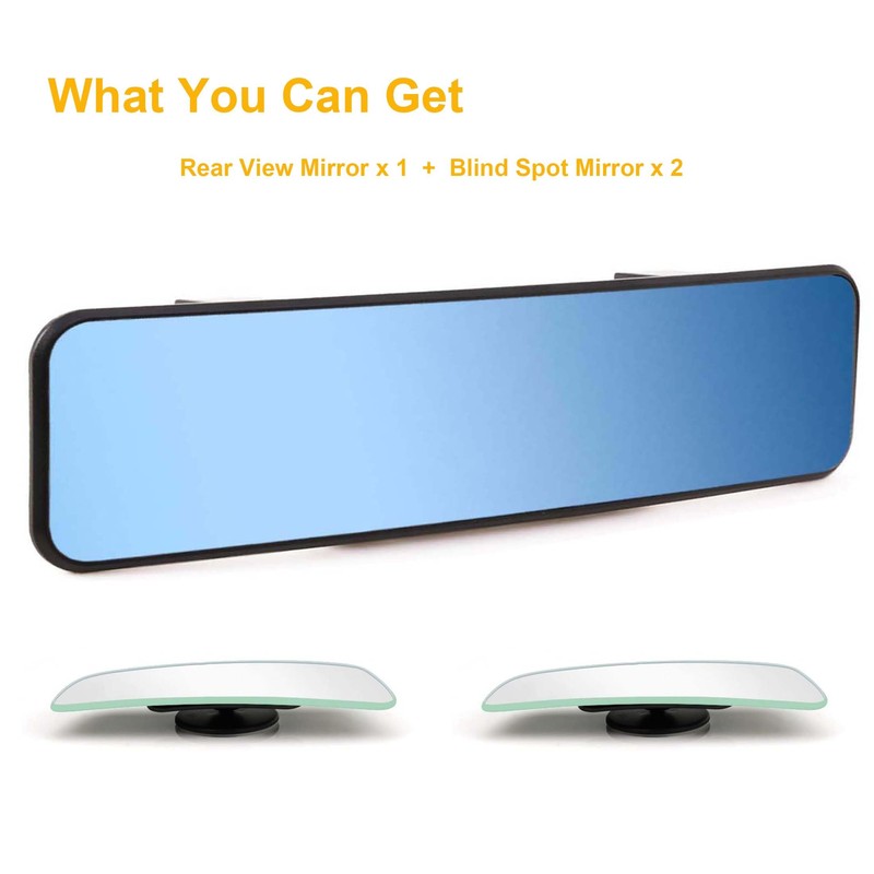 Rear View Mirror, Universal 11.4 Inch Interior Clip On Rearview