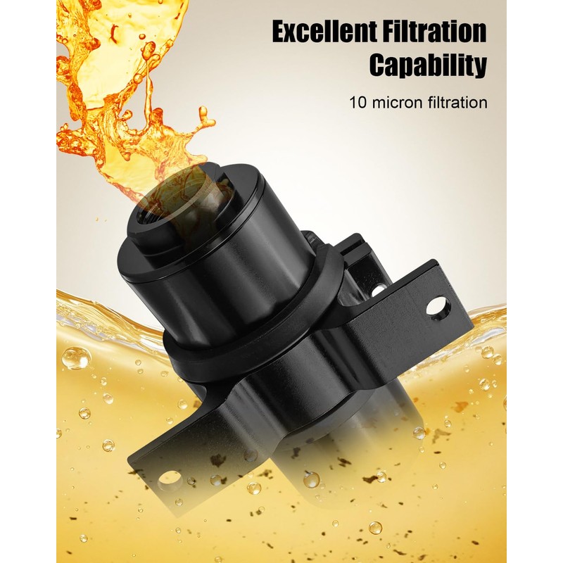 10 Micron Inline Fuel Filter with 1/2" 3/8" 5/16" Barb