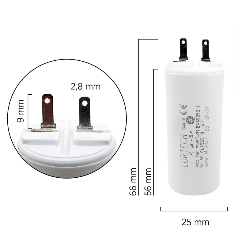Capacitor 4µF for roller shutter motor