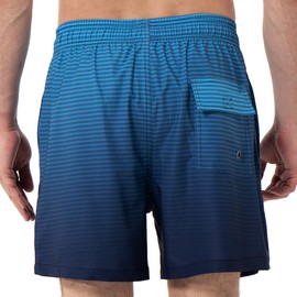 SlowTon Traje de Baño Hombre 2 en 1, Bañador de Secado Rápido con Bóxer de Compresión, Shorts de Baño con Bolsillos con Cremallera y Cordón Ajustable para Playa Natación Piscina Correr(M, Azul Morado)
