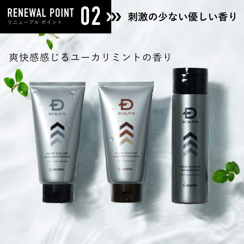 Angfa Men's Hair Dye Scalp D Hair Color Conditioner, Natural