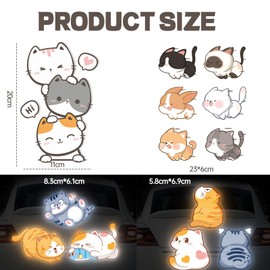 Car Sticker Funny Cat, mengger Car Sticker Cat Car Sticker Cat 3D Car Sticker Cat Paws for Room Decoration, Laptop, Cars, Motorcycles, Windows (18)