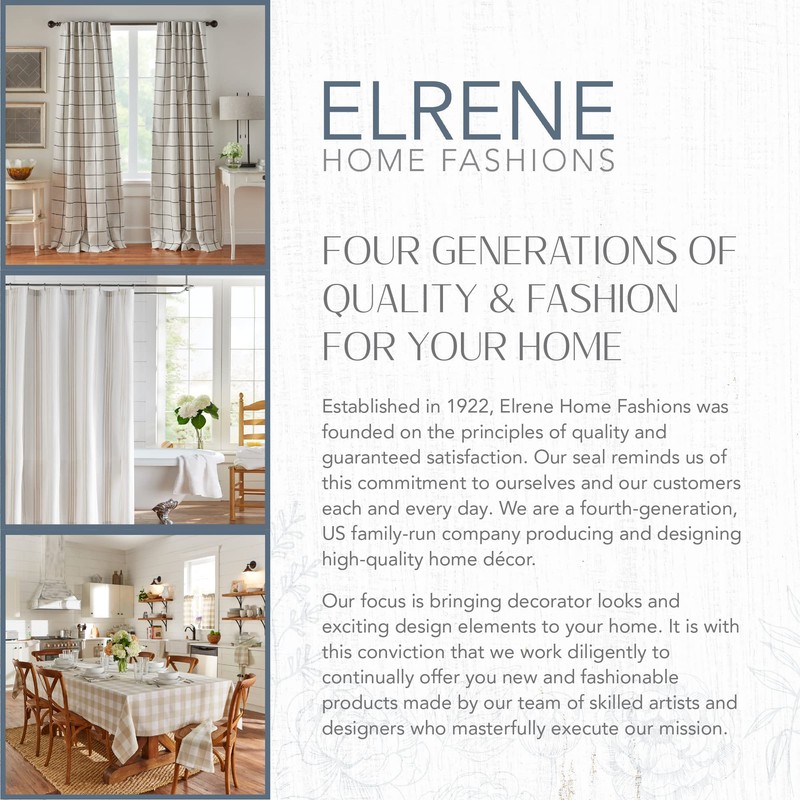 Elrene Home Fashions Braiden Color-Block Blackout Window Curtain, Single Panel,