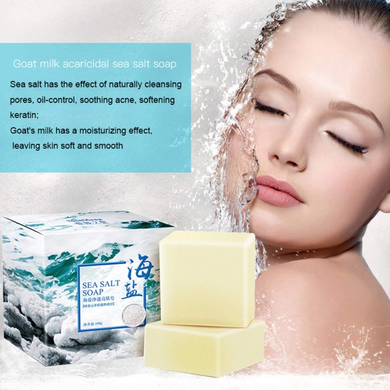 Soap with Sea Salt Natural Goat's Milk for Face Dry