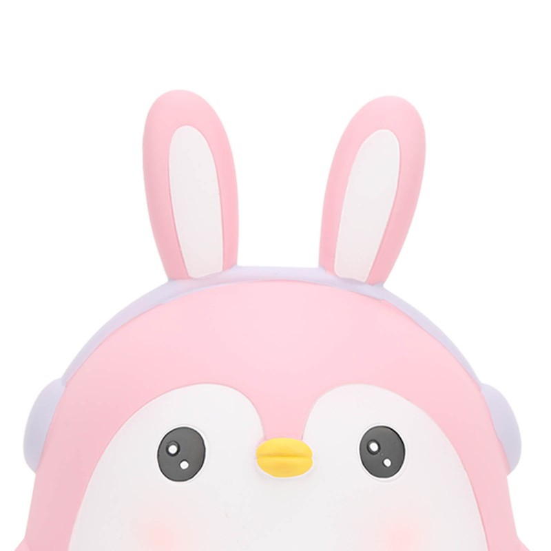 Piggy Bank Cartoon Cute Penguin Shape Pink Large Capacity Coin