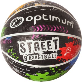Optimum Street Basketball - Durable Korean Rubber with All-Weather Grip for Versatile Indoor/Outdoor Play - Sizes 7 & Mini for All Ages- Multicolor, Size Mini