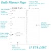 Yaridar Undated Daily Planner Refill - 11 Disc Discbound To