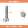 Hmevsafinect 10 Pcs M6 x 20mm Thread Pitch 1 mm