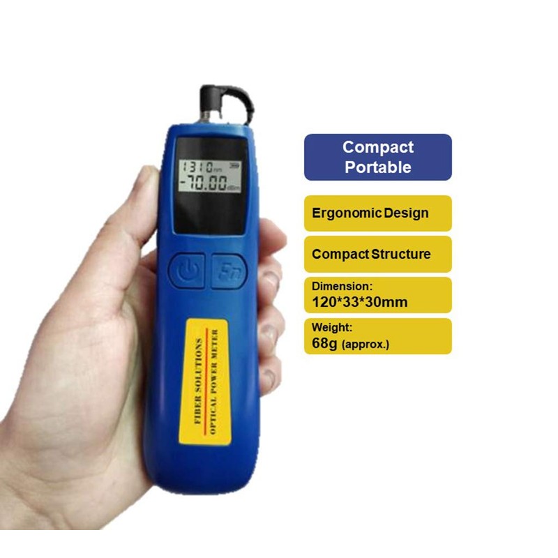 Qiirun TL537 Optical Power Meter Fiber Tester for Testing 850/1300/1310/1490/1550/1625nm,