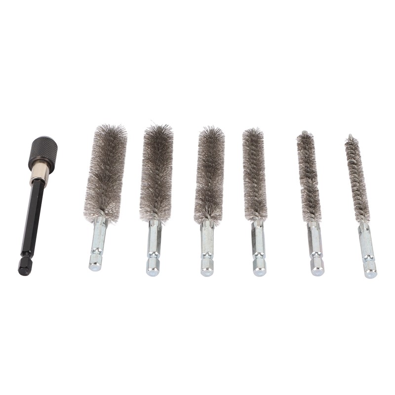 7Pcs Stainless Steel Bore Brush Stainless Steel Bristles Wire Brush