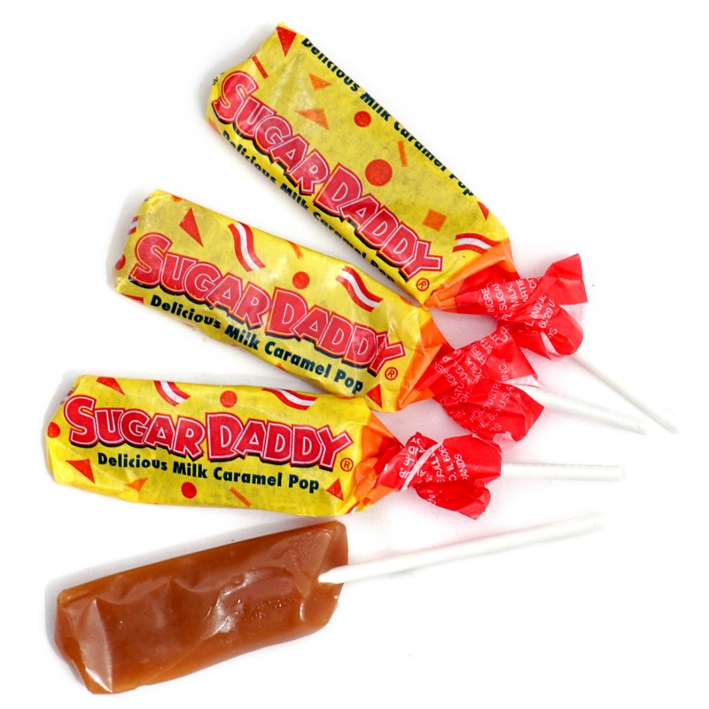 Sugar Daddy Milk Caramel Pops, 2 Pound Bulk Bag (Approx.