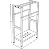 Anthology Spa Asta 4-Bar Towel Rack with Stainless Steel Storage