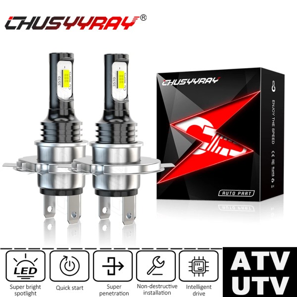 CHUSYYRAY For Can-Am DS450 2008-2015 2x100W H4/9003 Clear White LED