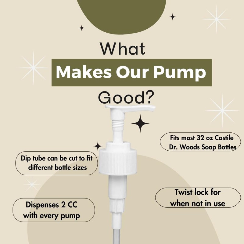 Dr. Woods Soap Bottle Pumps - Fits All 32 oz