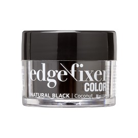 KISS COLORS & CARE Color Edge Fixer 1.01 oz. (30mL) Travel Size - Natural Black, Hides Grays & Fills In Hairline, Moisturizing, No Flakes, 24 Hour Maximum Hold, Natural Results, Keep Edges In Check