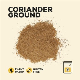 Nature Kitchen Coriander Ground 500G Large Bag Of Seasoning Spices And Herbs. Gluten-Free and Vegan, Everyday Cooking Blends For Marinades, Sauces, Frying, Baking Or Grilling