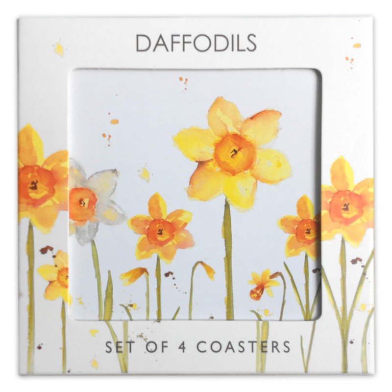 Coasters | Daffodils design | Set of 4