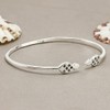 TISHAVI Pineapple Shape 925 Sterling Silver Plain Silver Bangle Bracelet