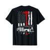 American Firefighter Fire Truck red Axe flag T-Shirt
