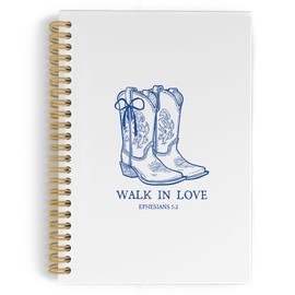 YLZlhb Christian Western Spiral Notebook Journal, Western Cowgirl Bible Notebooks for Note Taking, Cowgirl Gifts for Women, Christian Prayer Bible Journaling Hardcover Spiral Journal 5.5x8.3 Inches Writing Pads