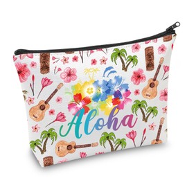 CMNIM Aloha Hawaii Beach Makeup Bag Aloha Gifts from Hawaii Vacation Cosmetic Travel Bag Aloha Hawaiian Hawaii Party Gifts, Aloha Hawaii, Makeup Bag