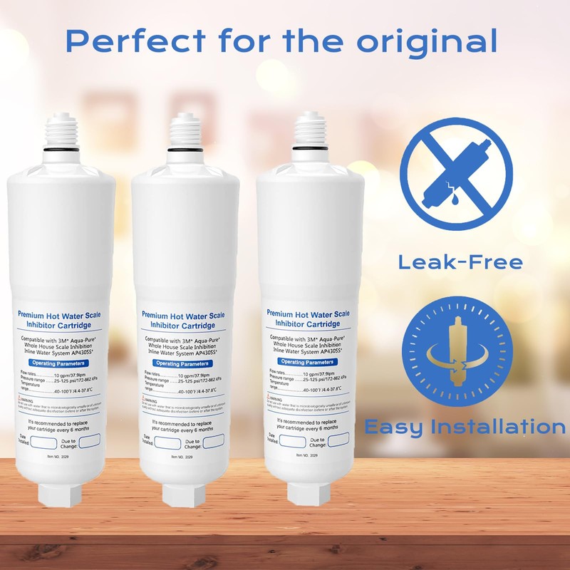 3 Pack AP431 Cartridge, Replacement for Aqua-Pure Whole House Scale