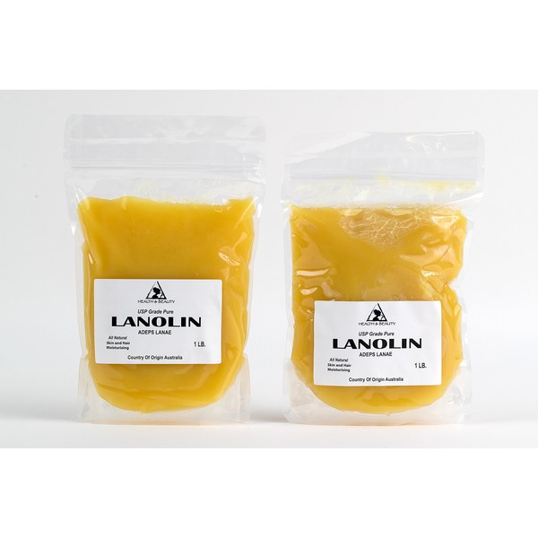 Lanolin Anhydrous USP Grade Ultra Refined Skin Lip Moisturizing 100% Pure 2 LB