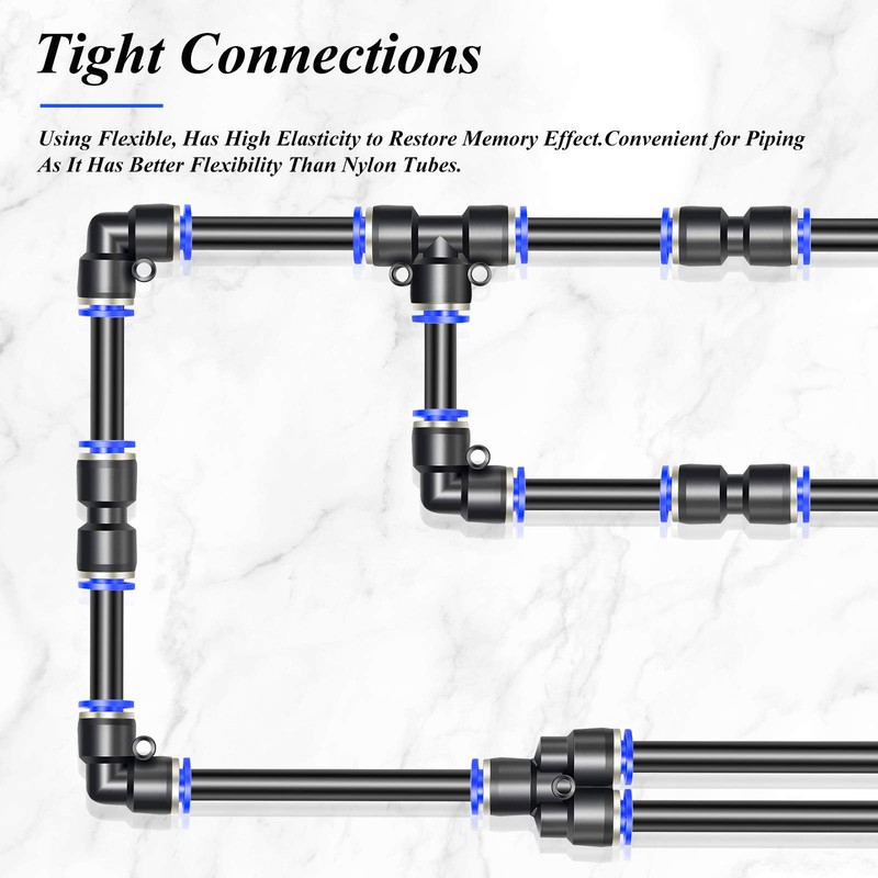 TAILONZ PNEUMATIC Black 6mm OD 4mm ID Polyurethane PU Air