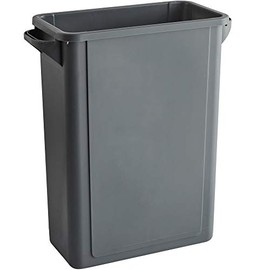 PRO&Family 64 Qt. / 16 Gallon / 60 Liters Gray Slim Rectangular Trash Can. Trash Bin Kitchen Garbage Can Waste Basket Recycle Bin