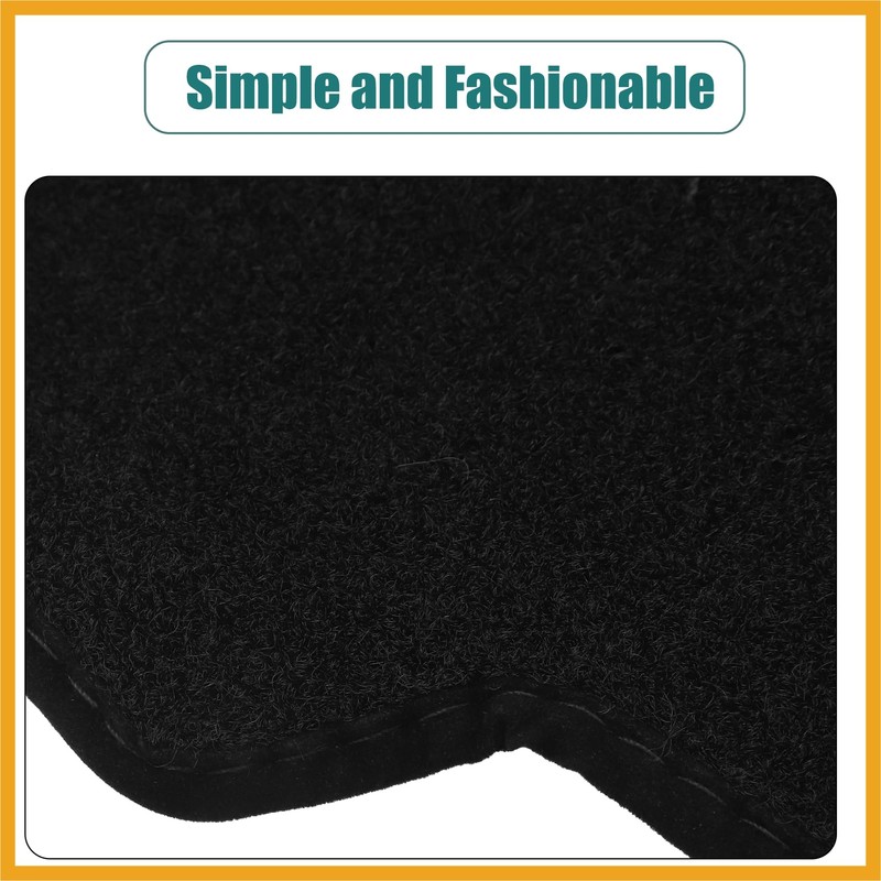 Partuto Car Dashboard Cover Black Polyester for Honda Civic 2020-2023