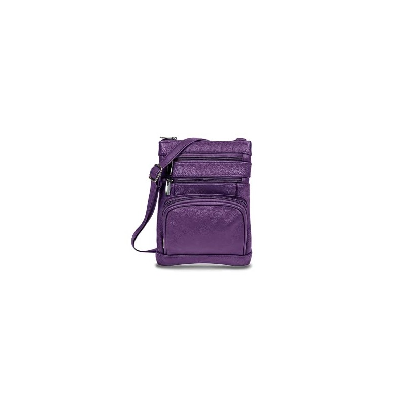 ShopINess Genuine Leather Shoulder Bag for Women, Purple