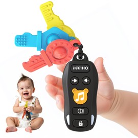 iKOIHO Baby Toy Car Keys Teether - Baby Keys Toy Pretend Play with Sounds & Lights Interactive Musical Sensory Learning Toys Gifts for 1 Year Old Boys Girls Infant Toddlers Kid Age 6+ Months
