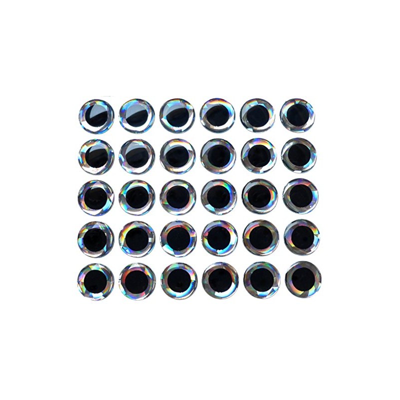 Brule 3-D Hard Epoxy Eyes (Silver, 12.7mm)